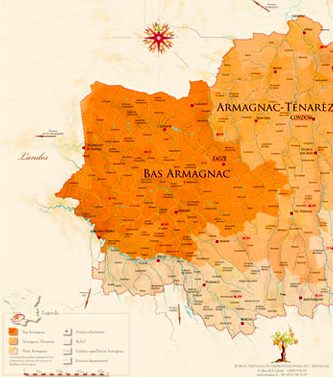 Bas-Armagnac : région de production des Bas-Armagnacs